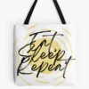 Eat Sleep Repeat Tote Bag Official Clash Of Clans Merch