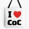 I Love Coc Art Tote Bag Official Clash Of Clans Merch