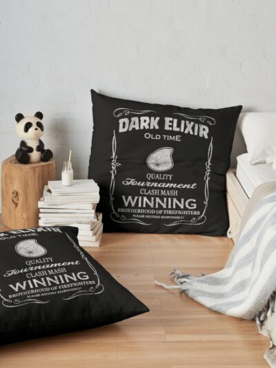 Dark Elixir Clash Mash Winning Brotherhood Firefights Funny Gift Throw Pillow Official Clash Of Clans Merch