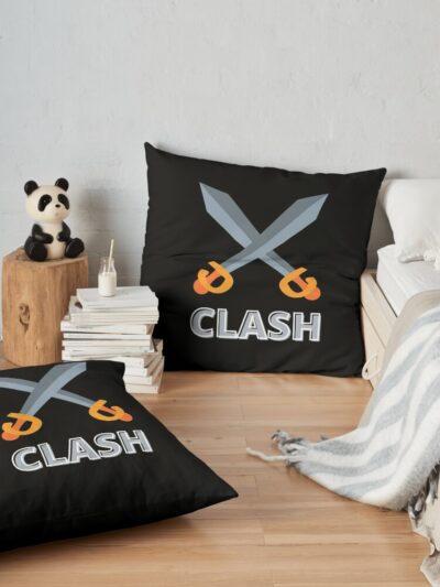 Clash Royale - Let'S Clash Throw Pillow Official Clash Of Clans Merch