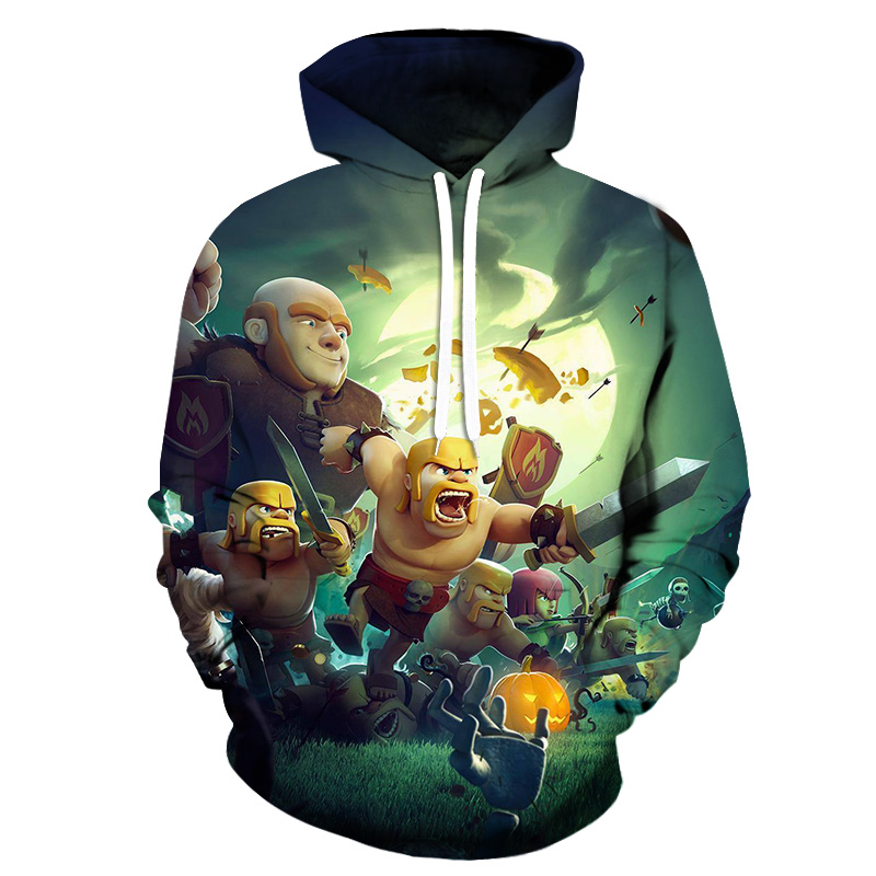 Green CLASH OF CLANS SUPERCELL Best Selling 3d Hoodie